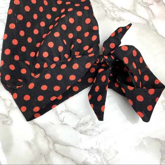 Unique Vintage Retro Sheer Polka Dot Button Down Blouse EUC - Picture 6 of 12